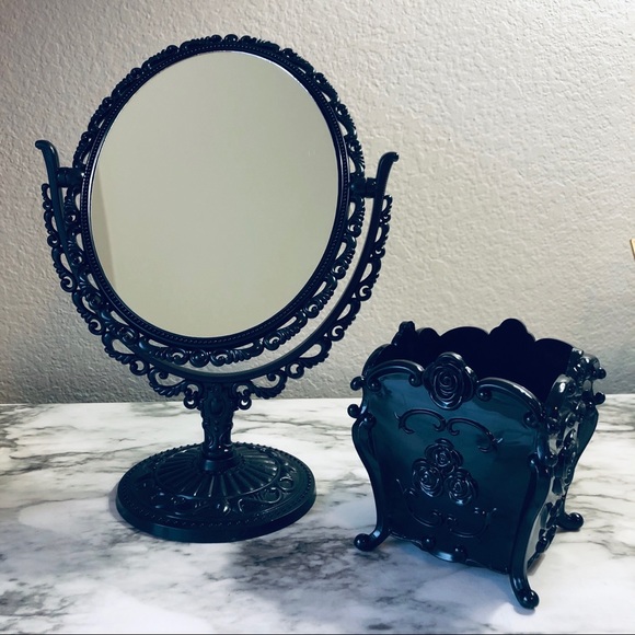Other - Princess Vanity Makeup Mirror and Brush Holder Set